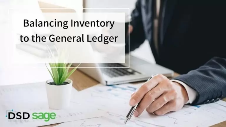Balancing Inventory to the General Ledger