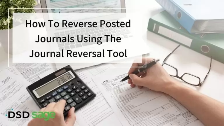 How To Reverse Posted Journals Using The Journal Reversal Tool