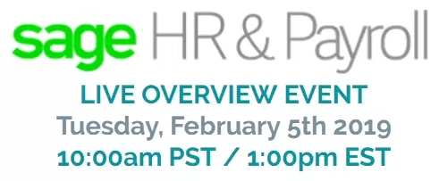 Sage HR & Payroll Live Event Details