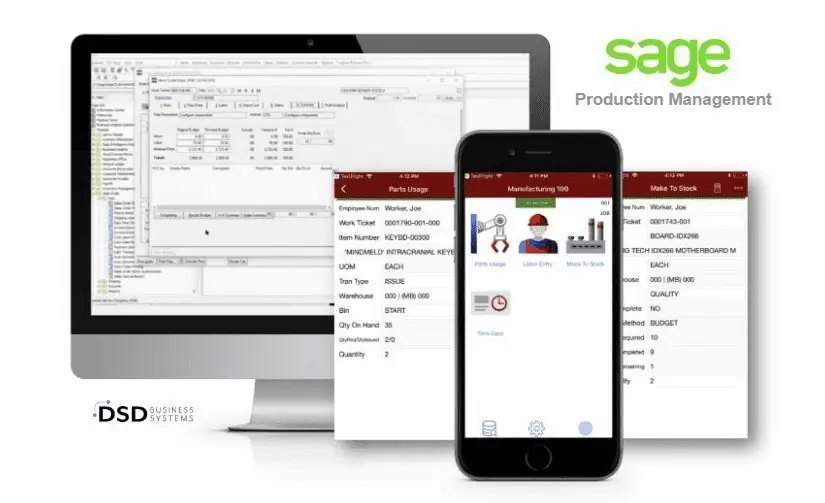 Sage Production Management Module for Mobile