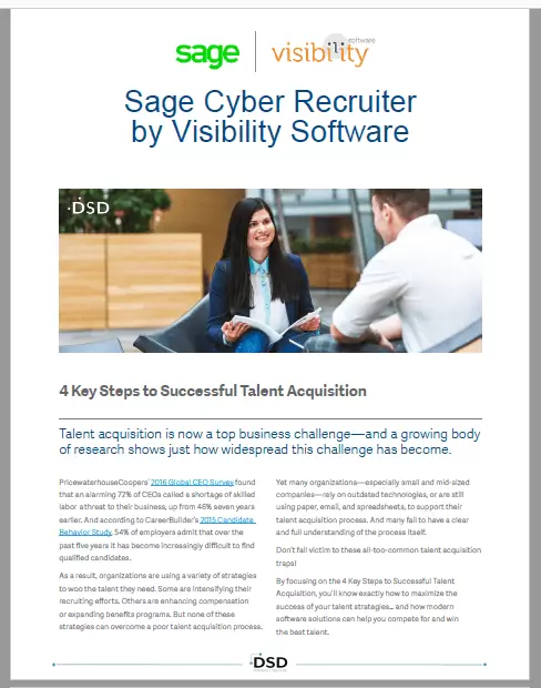 Sage Cyber Recruiter - 4 Key Steps to Successful Talent Acquisition