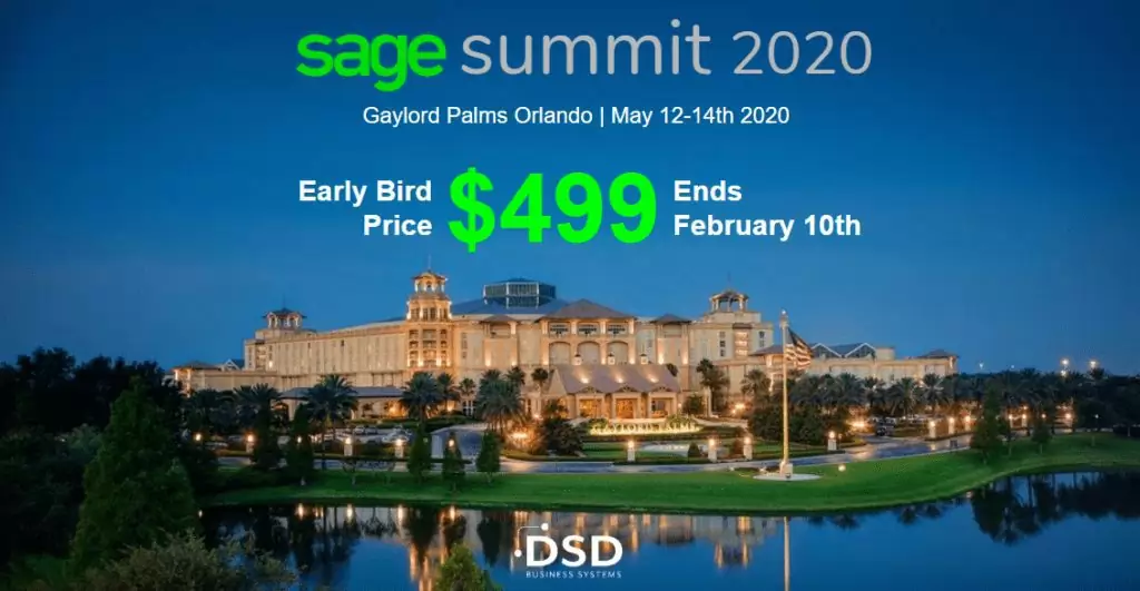 Sage Summit 2020 Orlando Early Bird Price $499