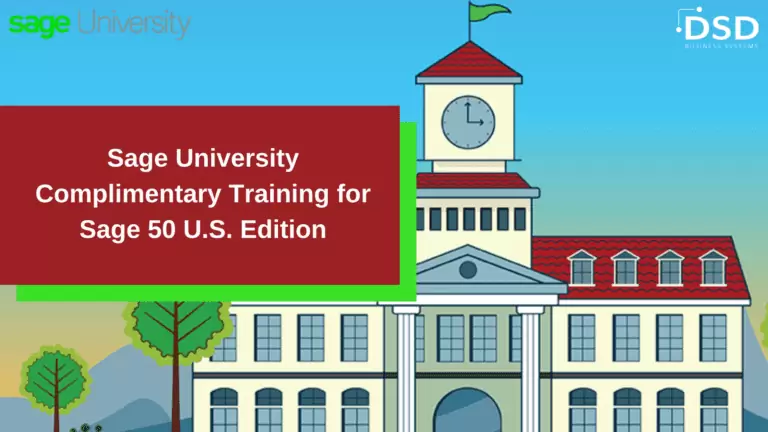 Complimentary Training for Sage 50 U.S. Edition