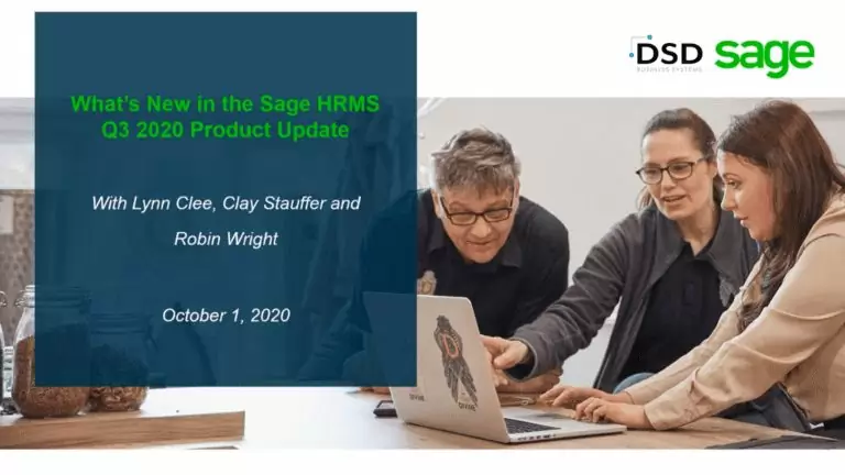 What's New in Sage HRMS Update Q3 2020
