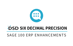 DSD Six Decimal Precision Sage 100 Enhancements