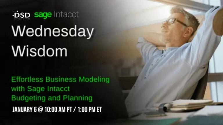 Effortless Business Modeling with Sage Intacct Budgeting and Planning