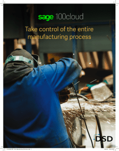 Sage 100cloud Manufacturing Brochure
