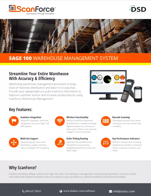 ScanForce Sage 100 Warehouse Management System