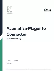 Acumatica Magento Connector