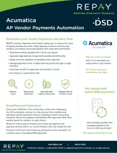 Acumatica AP Vendor Payments Automation