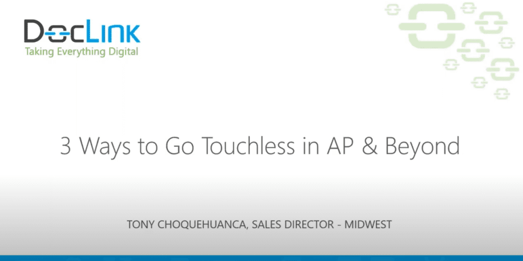 How to go Touchless in AP