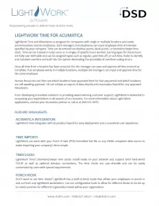 LightWork Time for Acumatica