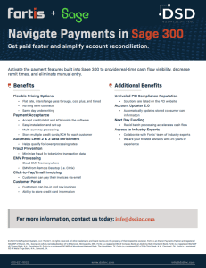 Fortis for Sage 300