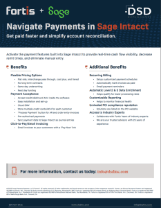 Fortis for Sage Intacct