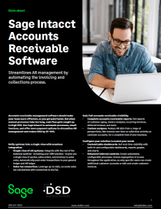 Sage Intacct Accounts Receivable Product Brochure