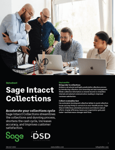 Sage Intacct Collections Datasheet