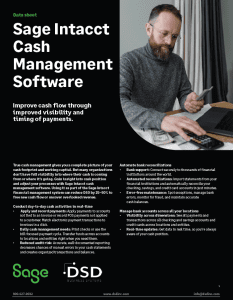 Sage Intacct Cash Management Product Sheet