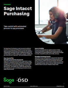 Sage Intacct Purchase Order