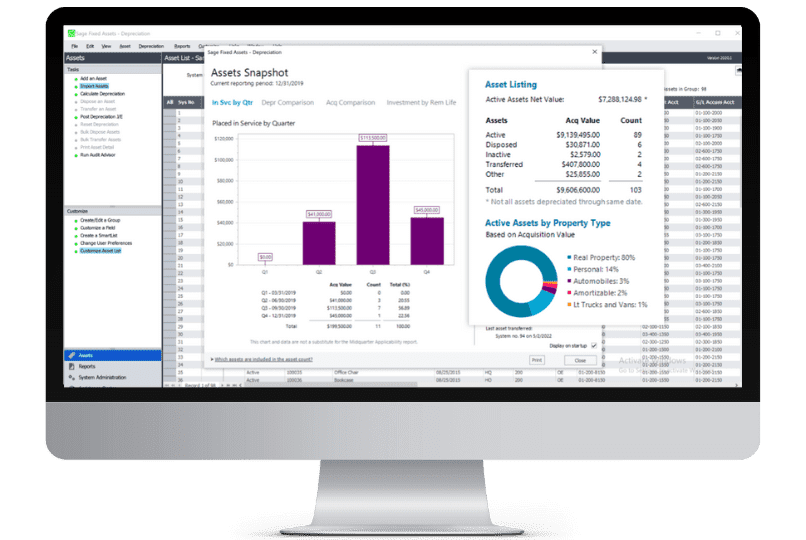 Sage Fixed Assets Reporting