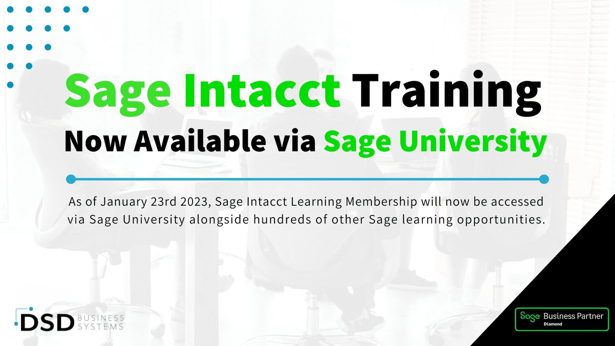 Sage Intacct Training now available via Sage University DSD Business