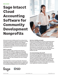 Cloud Accounting Software for Community Development Nonprofits