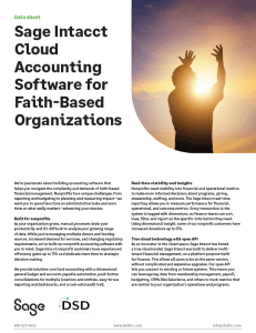 Cloud Accounting Software for Faith-Based Organizations