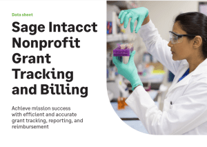 Sage Intacct Nonprofit Grant Tracking and Billing