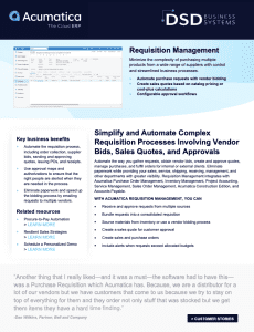 DSD ACM Datasheet DST Requisition Management