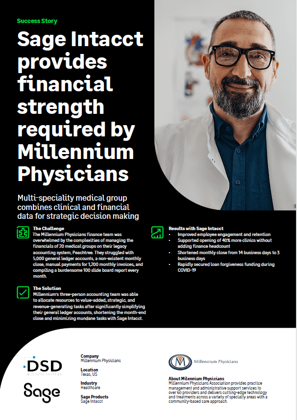 Sage Intacct provides financial strength required by Millennium Physicians