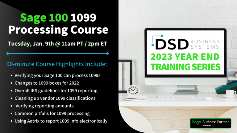 Sage 100 1099 Processing Course