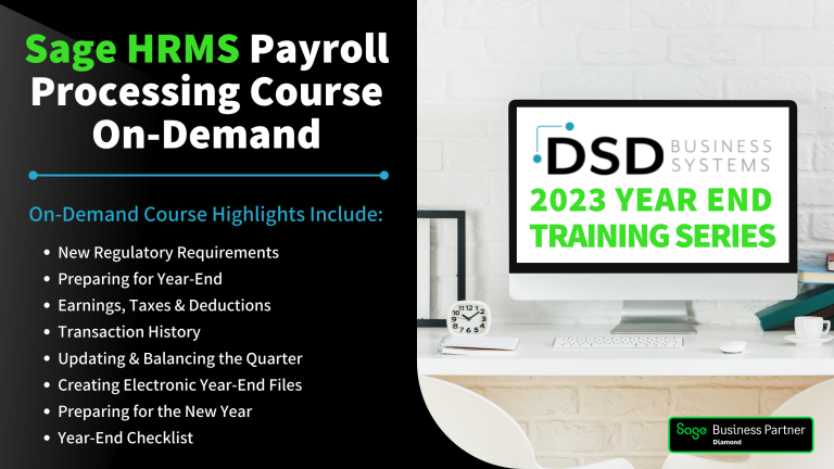 Sage HRMS Payroll Processing Course On-Demand
