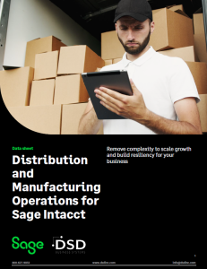 Distribution and Manufacturing Operations for Sage Intacct Datasheet