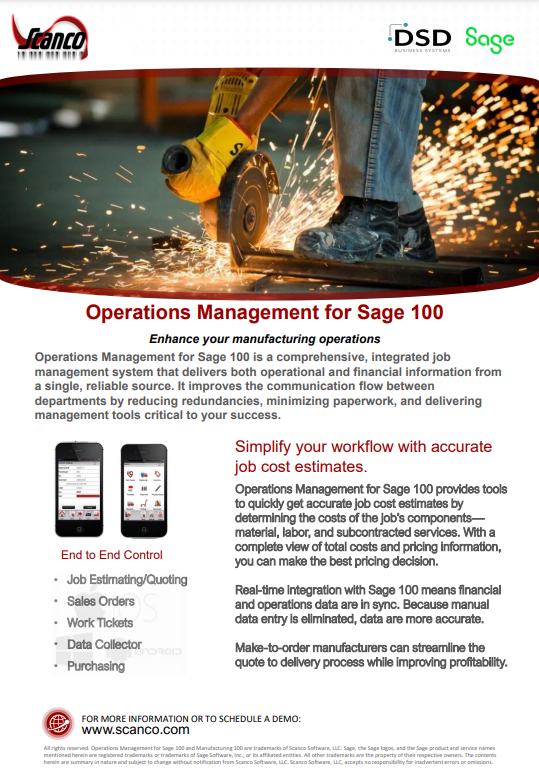 Scanco for Sage 100: Operations Management for Sage 100