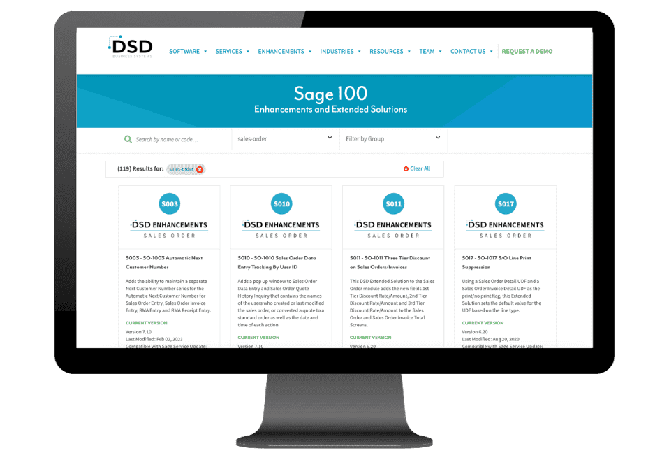 Sage 100 Sales Order and RMA Enhancements