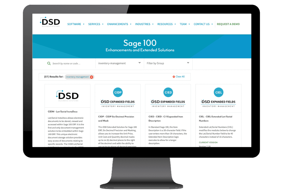 Sage 100 Inventory, Common Information and eBusiness Enhancements