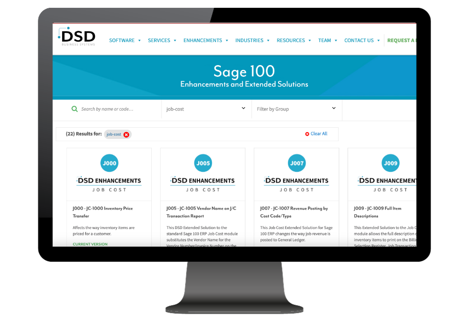 Sage 100 Job Cost, Time Card and Billing Enhancements
