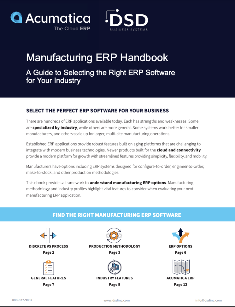DSD ACM Handbook Manufacturing ERP