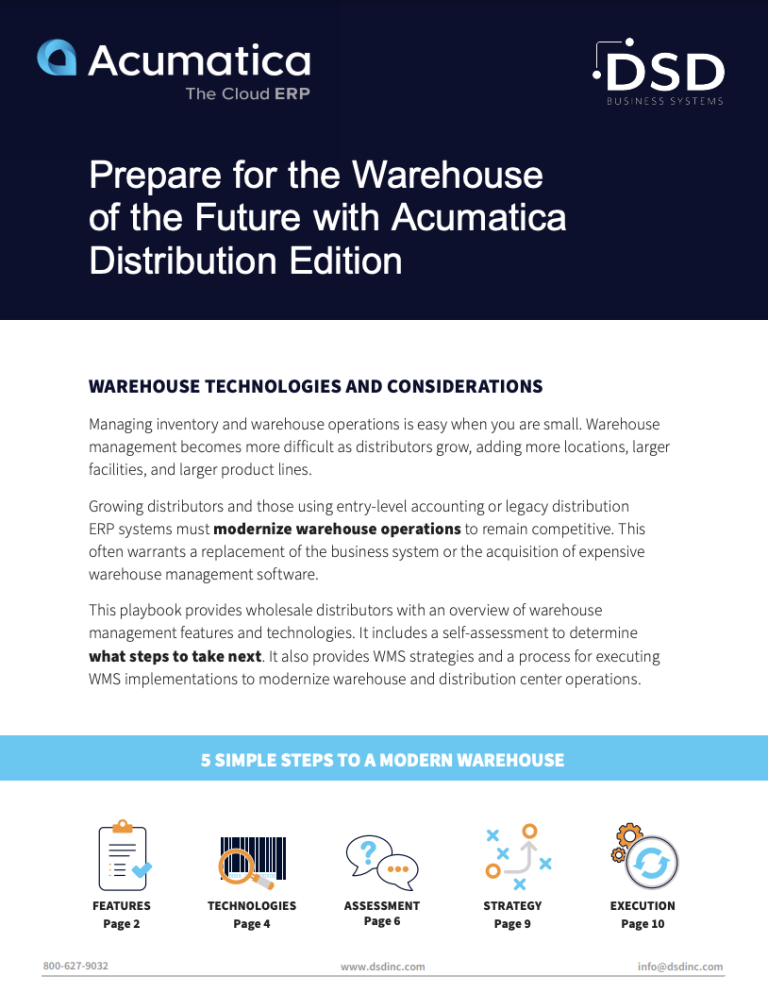 Prepare for the warehouse of the Future with Acumatica Distribution Edition