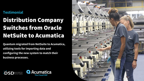 Distribution Company Switches from Oracle NetSuite to Acumatica
