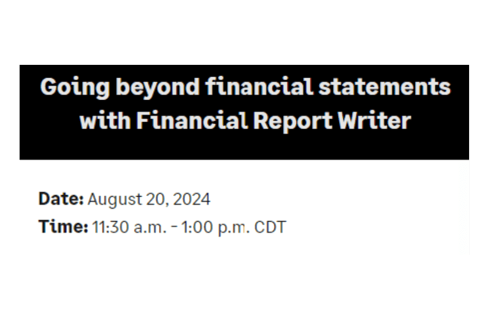 Going beyond financial statements with Financial Report Writer