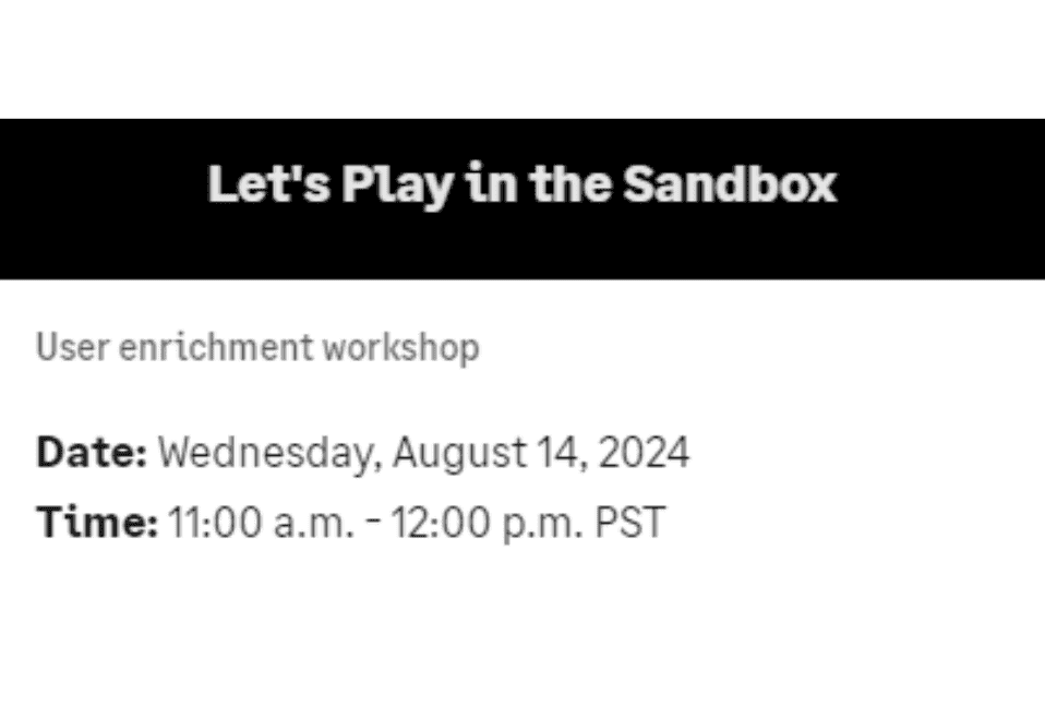 Let's Play in The Sandbox