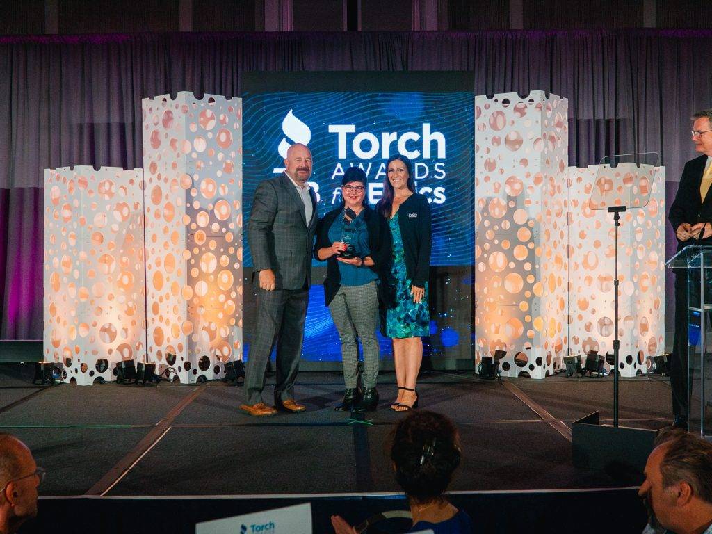 2024 BBB Torch Awards DSD Kayley and Kimberly Accepting Award