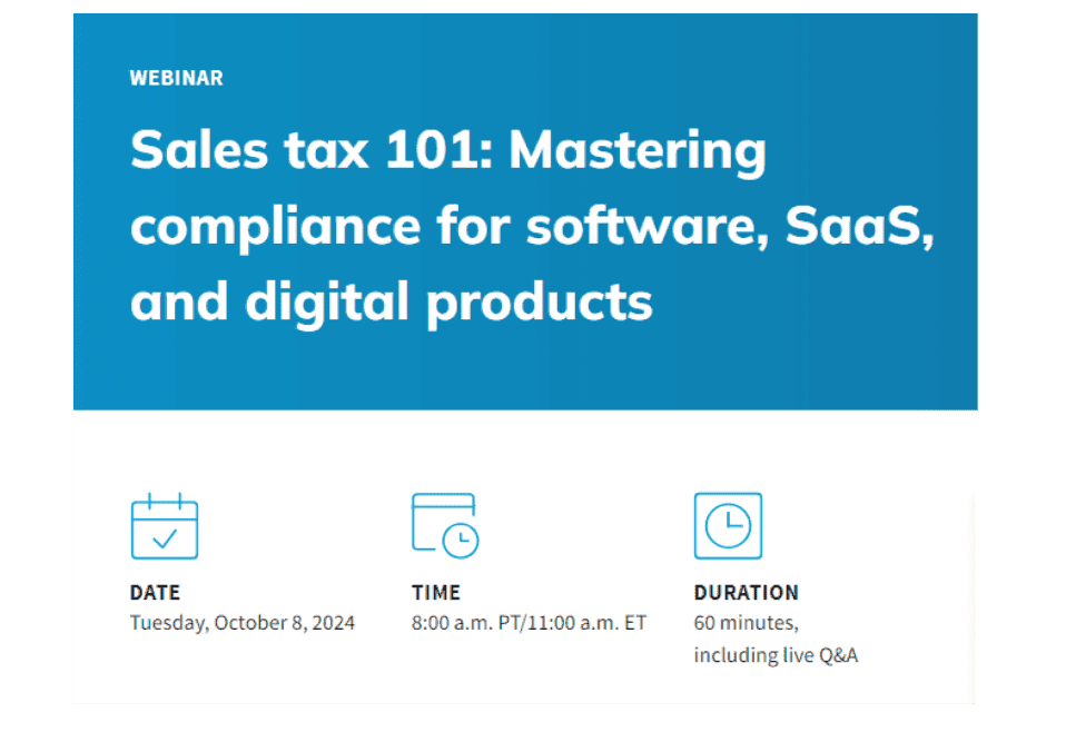 Sales tax 101: Mastering compliance for software, SaaS, and digital products