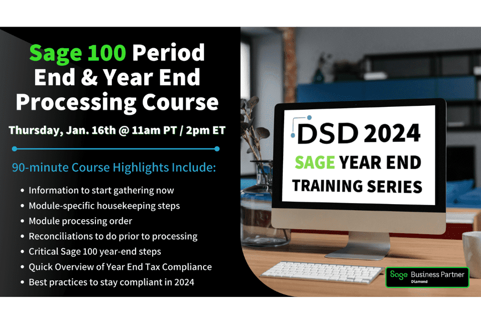 Sage 100 1099 Period End & Year End Processing Course