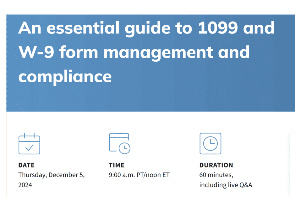 An essential guide to 1099 and W-9 form management and compliance