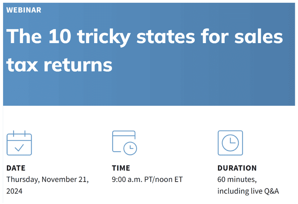 The 10 tricky states for sales tax returns