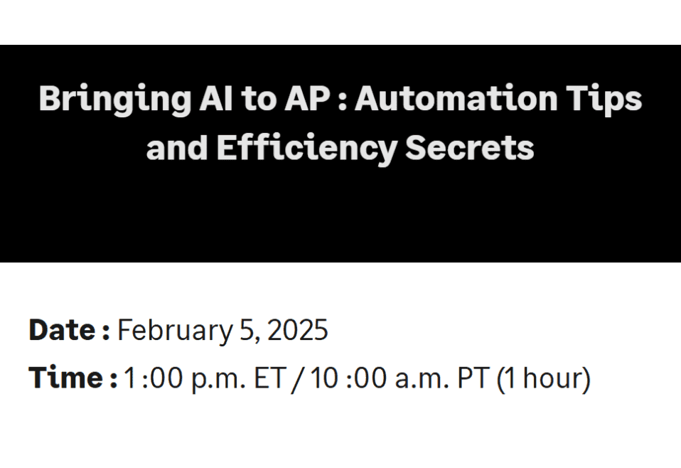 Bringing AI to AP : Automation Tips and Efficiency Secrets