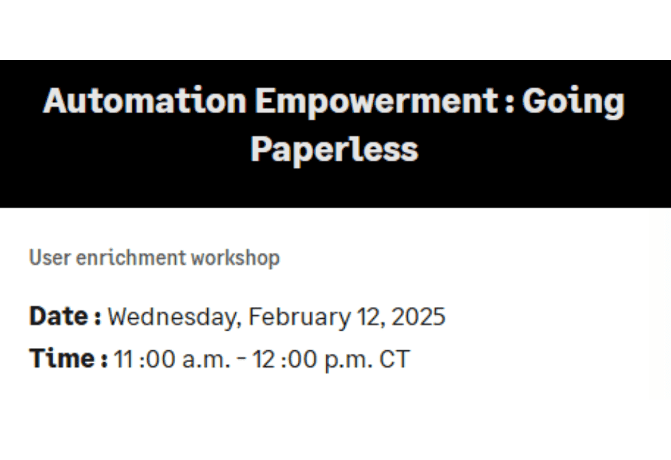 Automation Empowerment : Going Paperless