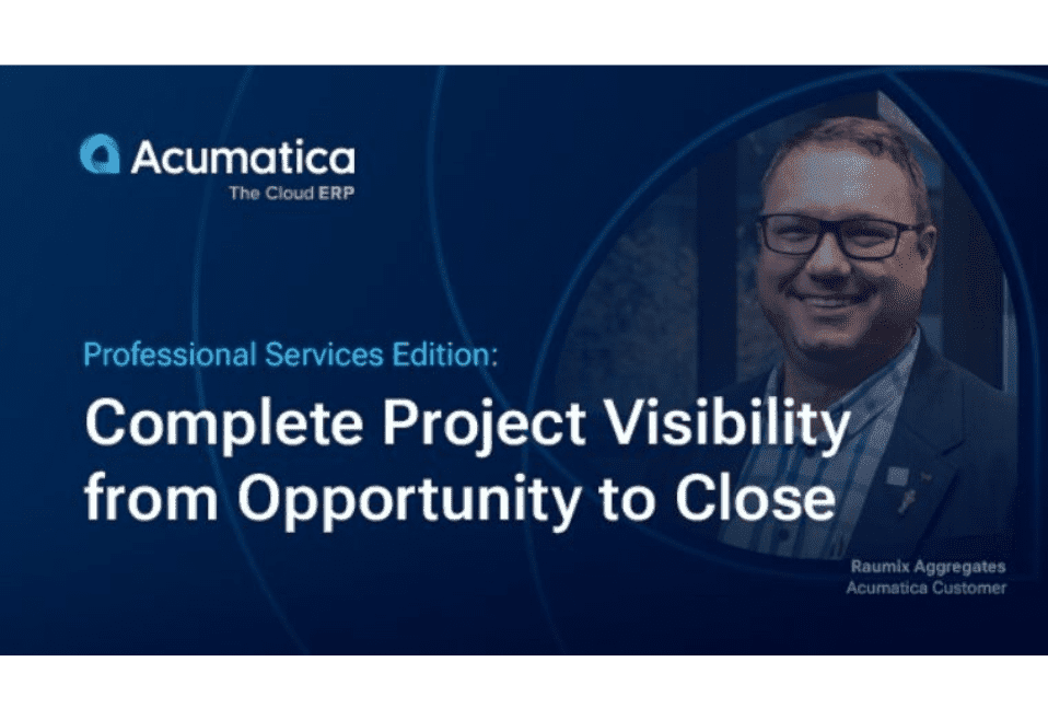 Professional Services Edition: Complete Project Visibility from Opportunity to Close