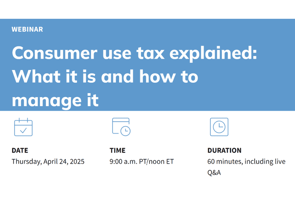 Consumer use tax explained: What it is and how to manage it
